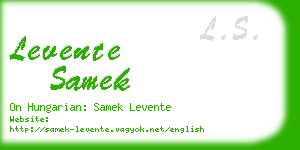 levente samek business card